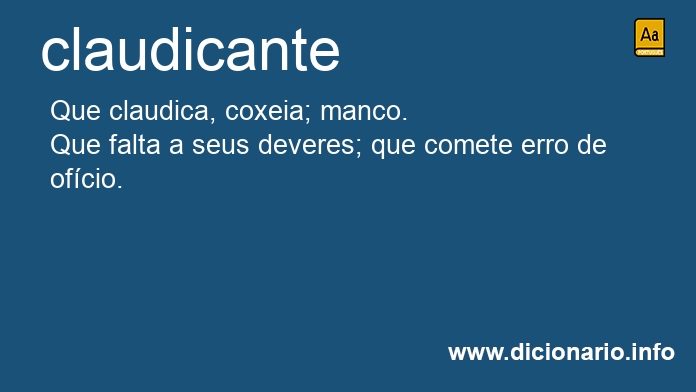 Significado de claudicante
