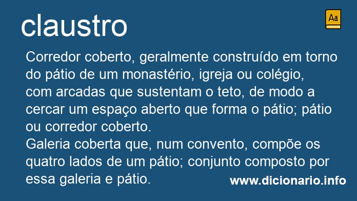 Significado de claustro