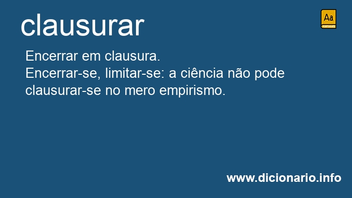 Significado de clausuravam