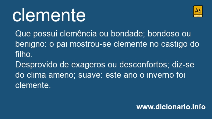 Significado de clemente