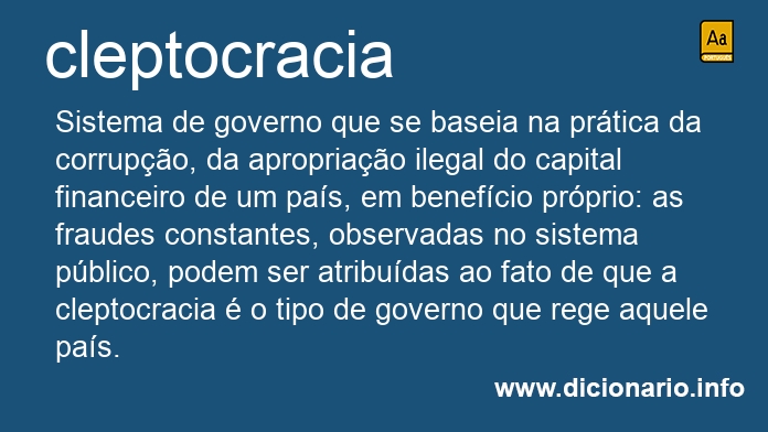 Significado de cleptocracia