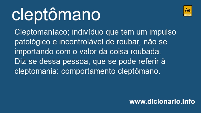 Significado de cleptmana