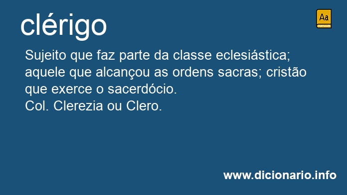 Significado de clrigo