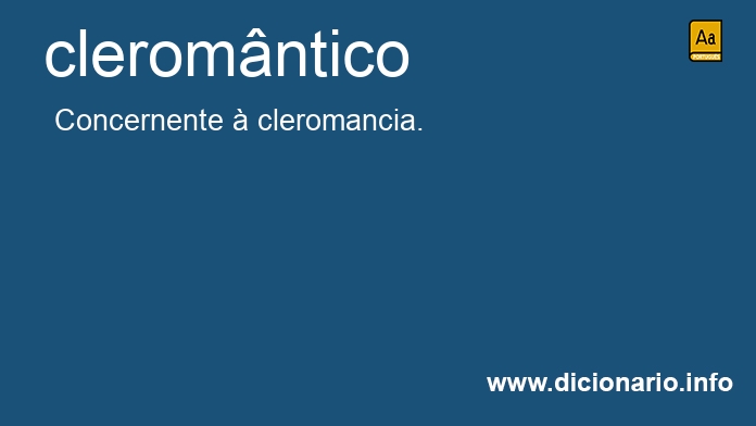 Significado de cleromntico