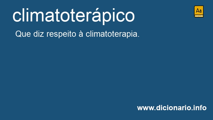 Significado de climatoterpico