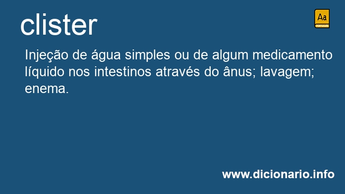 Significado de clister