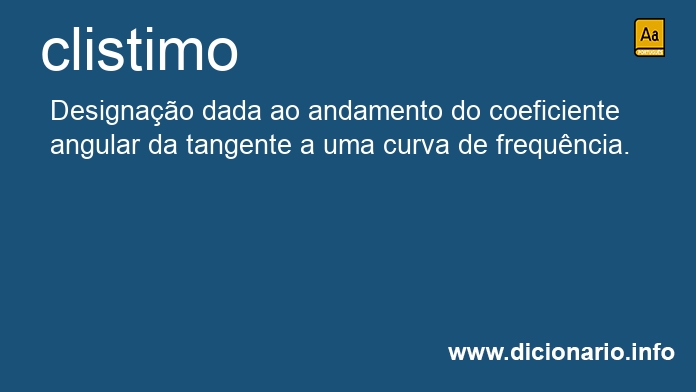 Significado de clistimo