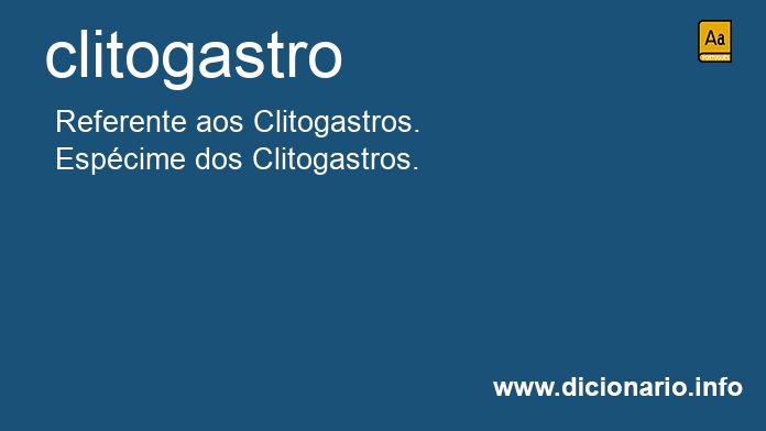 Significado de clitogastro