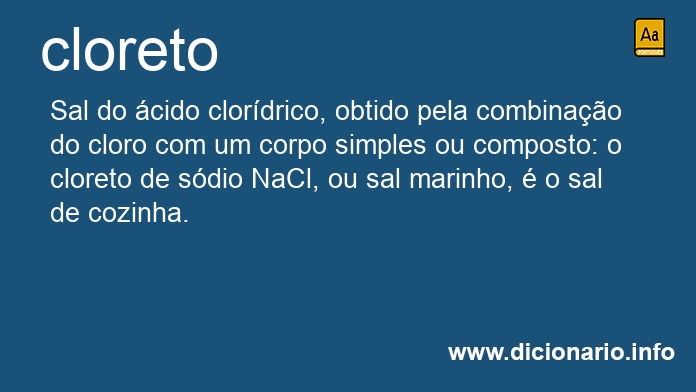 Significado de cloretos
