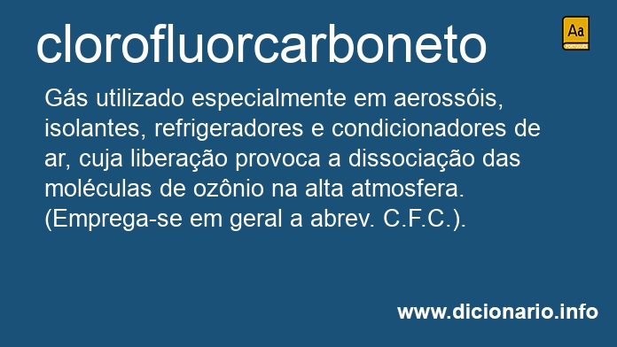Significado de clorofluorcarbonetos