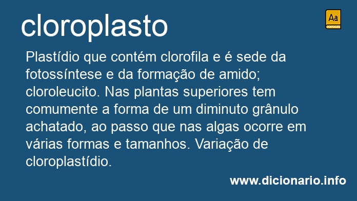 Significado de cloroplasta