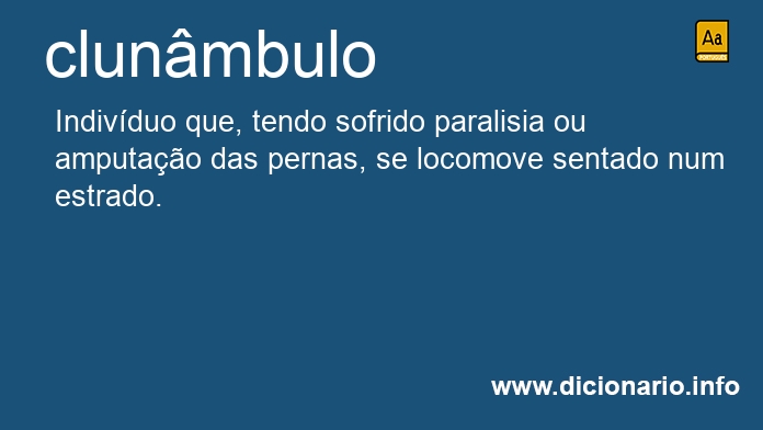 Significado de clunmbulo