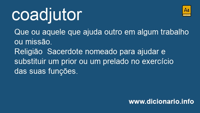 Significado de coadjutor