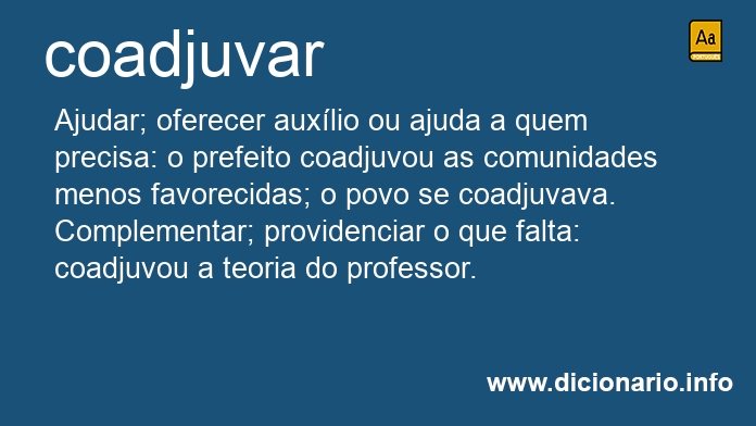 Significado de coadjuva