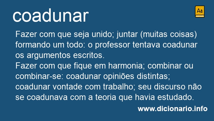 Significado de coadunai