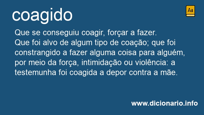 Significado de coagida