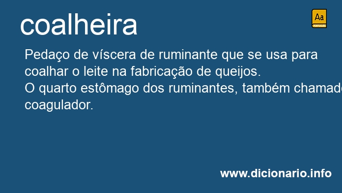 Significado de coalheiras