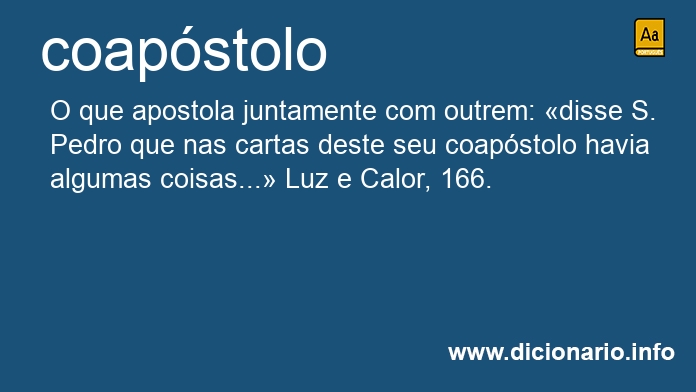 Significado de coapstolo