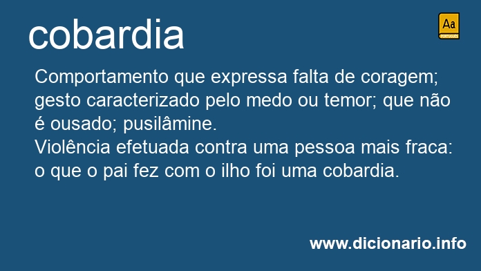 Significado de cobardia