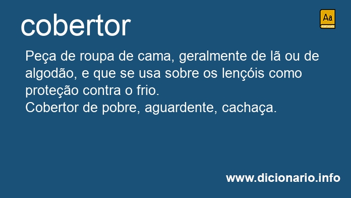 Significado de cobertor