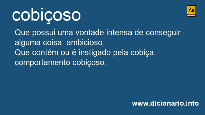 Significado de cobiosa