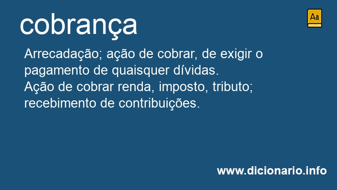 Significado de cobrana