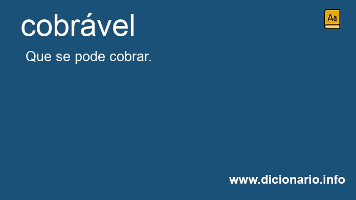 Significado de cobrvel