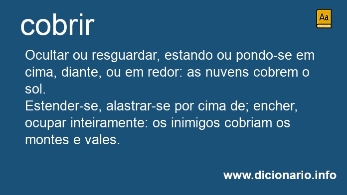 Significado de cobrir