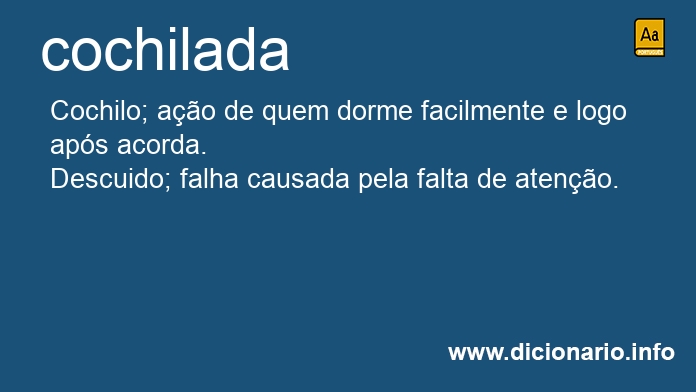 Significado de cochiladas