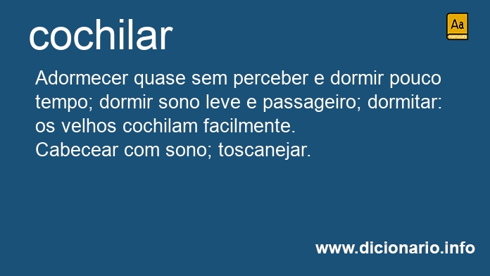 Significado de cochilam