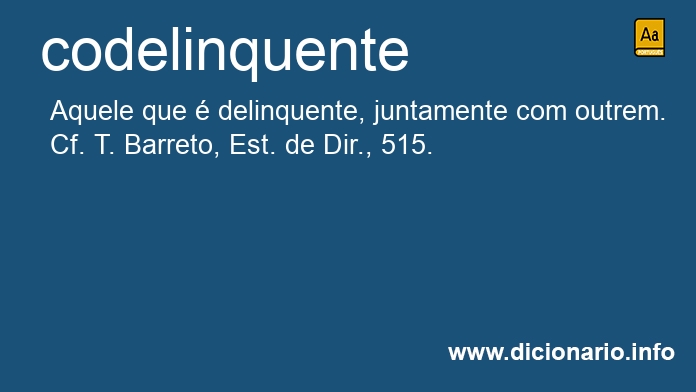 Significado de codelinquentes