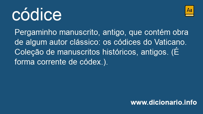 Significado de cdice