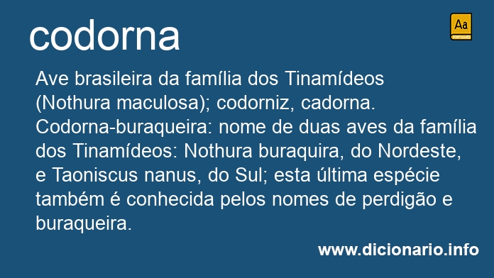 Significado de codorna