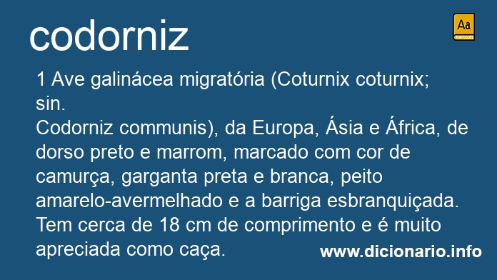 Significado de codornizes