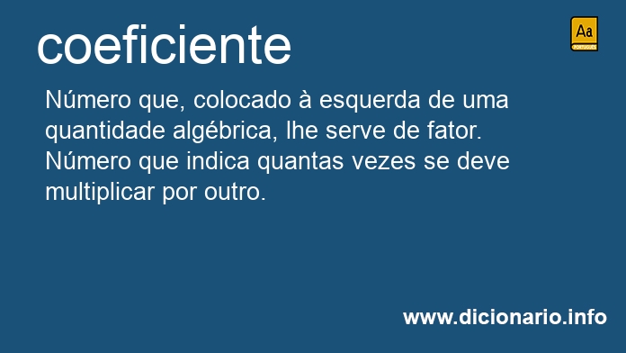Significado de coeficientessa