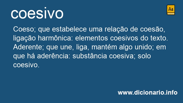 Significado de coesiva