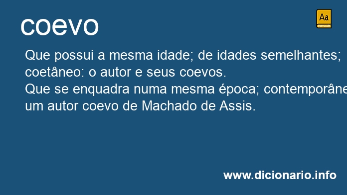 Significado de coevos