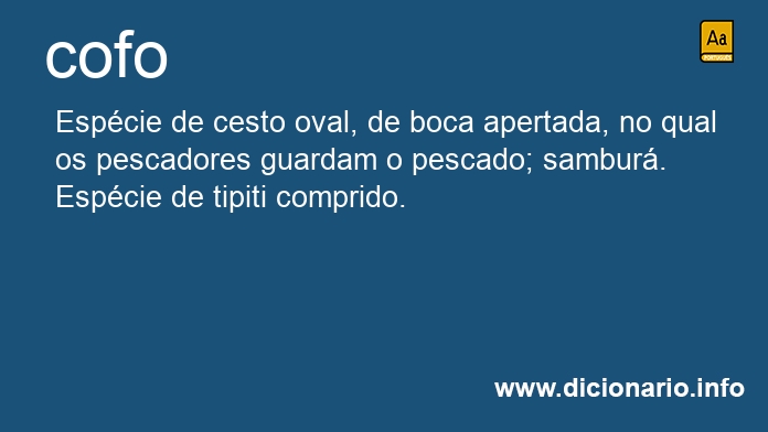Significado de cofo