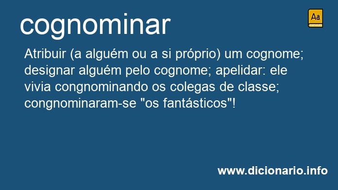 Significado de cognominarei