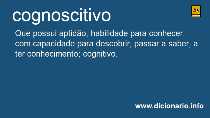 Significado de cognoscitiva