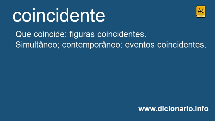 Significado de coincidente