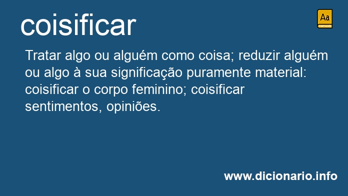 Significado de coisifica