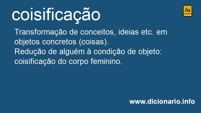 Significado de coisificao