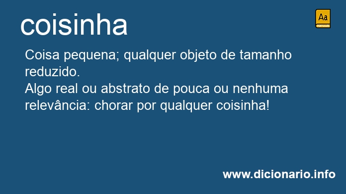 Significado de coisinha