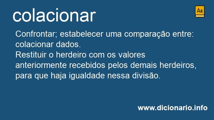 Significado de colacionar