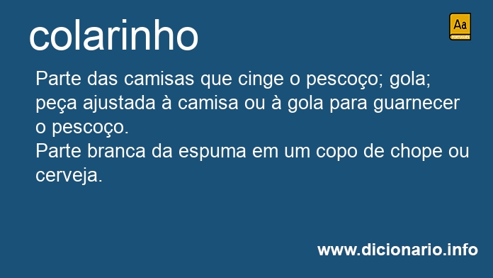 Significado de colarinho