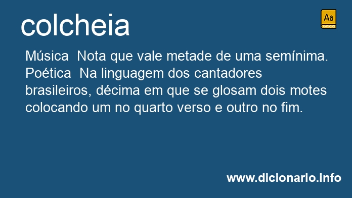 Significado de colcheia