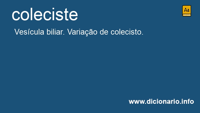 Significado de colecistes