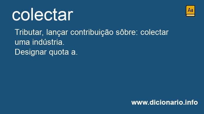 Significado de colectei