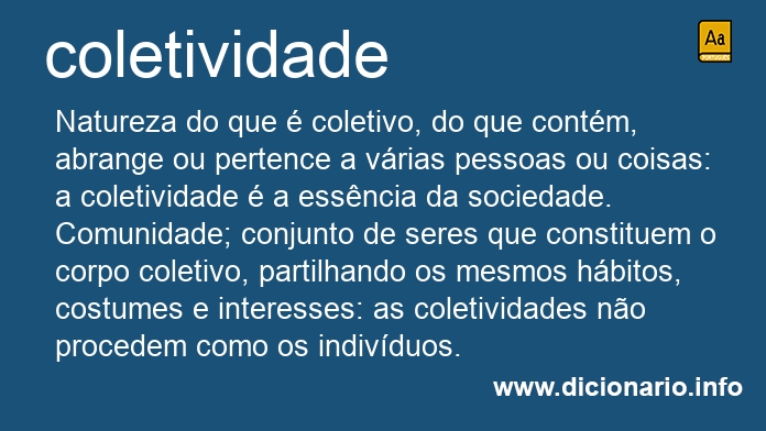 Significado de coletividade